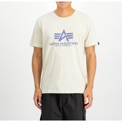 ALPHA IND. BASIC T-SHIRT Vintage White/Night Purple