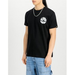 ALPHA IND. LOGO T-SHIRT BACK PRINT Black