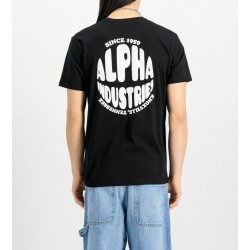 ALPHA IND. LOGO T-SHIRT BACK PRINT Black