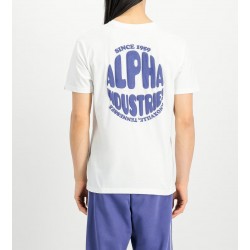 ALPHA IND. LOGO T-SHIRT BACK PRINT White