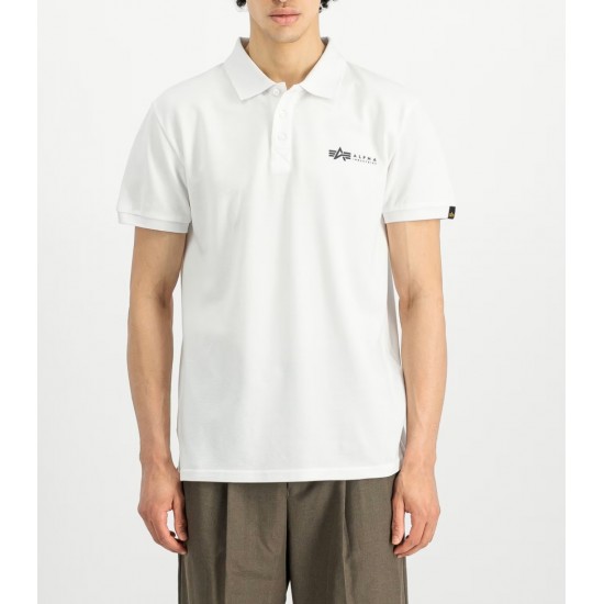 ALPHA IND. BASIC POLO SMALL LOGO White