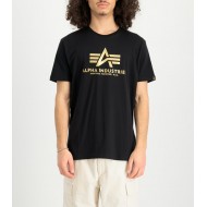 ALPHA IND. BASIC T CARBON Black/Gold