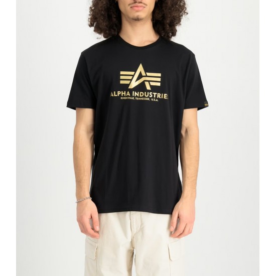 ALPHA IND. BASIC T CARBON Black/Gold
