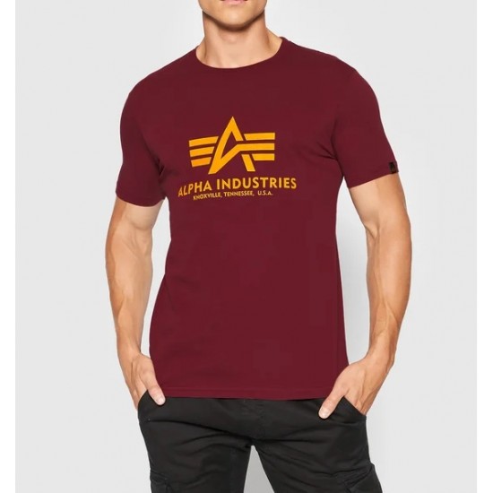 ALPHA IND. BASIC T-SHIRT Burgundy ALPHA IND. BASIC T-SHIRT Burgundy