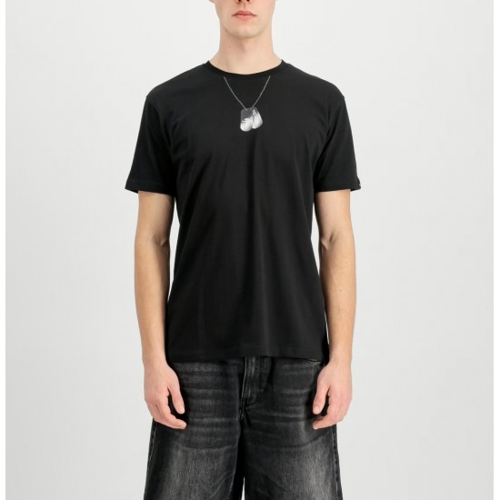 ALPHA IND. DOG-TAG T-SHIRT Black