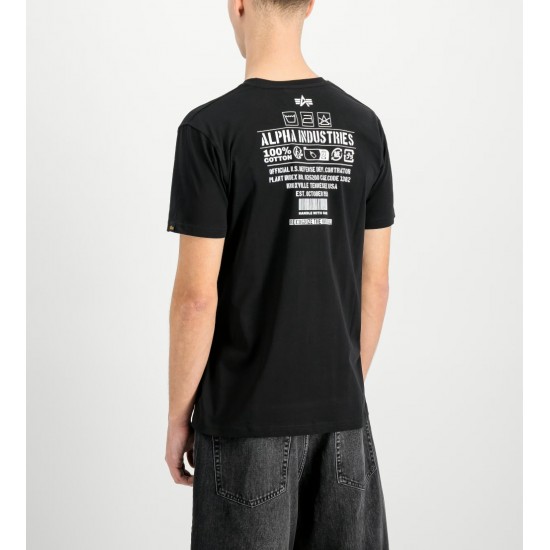 ALPHA IND. DOG-TAG T-SHIRT Black