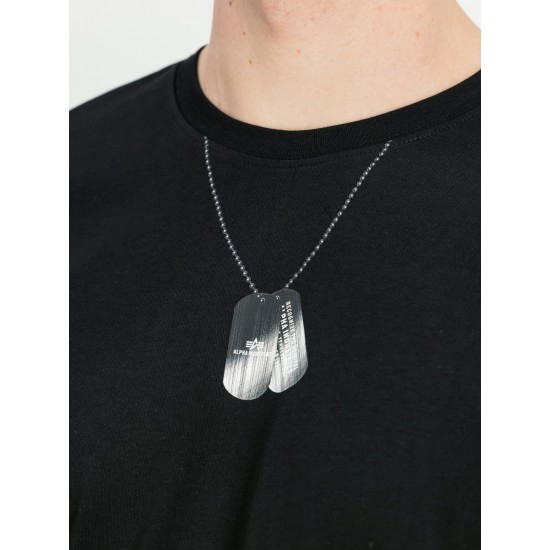 ALPHA IND. DOG-TAG T-SHIRT Black