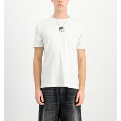 ALPHA IND. DOG-TAG T-SHIRT White