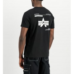 ALPHA IND. LABEL BACKPRINT T-SHIRT Black