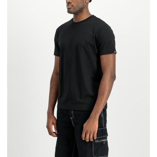 ALPHA IND. LABEL BACKPRINT T-SHIRT Black
