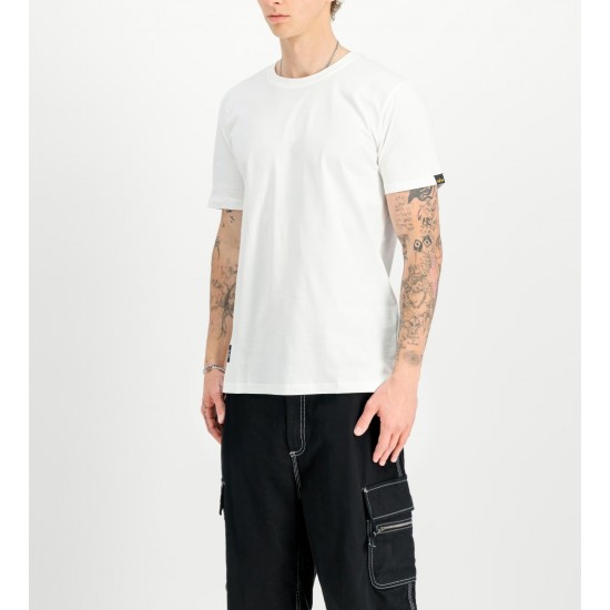 ALPHA IND. LABEL BACKPRINT T-SHIRT White