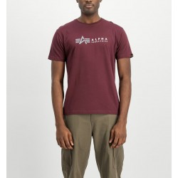 ALPHA IND. LABEL T-SHIRT Dark Cherry