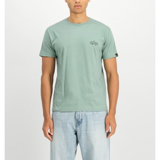 ALPHA IND. SIGNATURE BACK PRINT T-SHIRT Frost Green