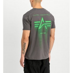 ALPHA IND. SPRAY PRINT T-SHIRT Vintage Grey