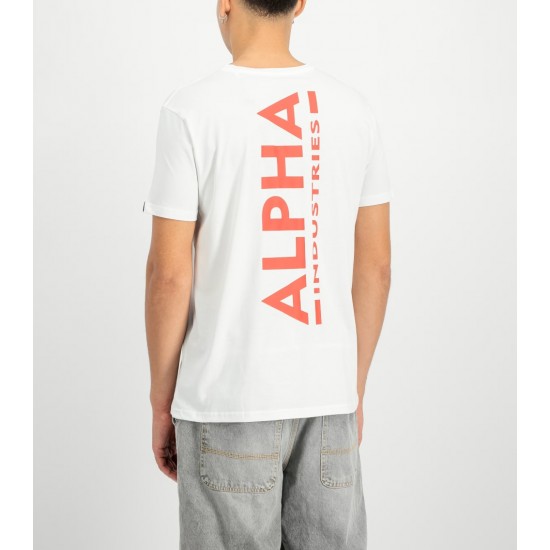 ALPHA IND. BACKPRINT T T-SHIRT White/Speed Red