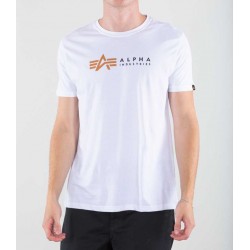 ALPHA IND. LABEL T-SHIRT White