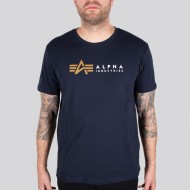 ALPHA IND. LABEL T Rep. Blue
