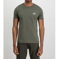 ALPHA IND. BASIC T-SHIRT SMALL LOGO Dark Olive