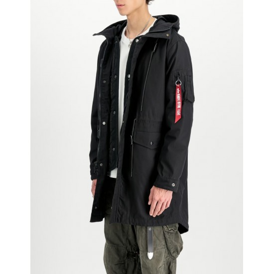 ALPHA IND. JAKNA STUDIO M-51 FISHTAIL BACKPRINT 2u1 Black ALPHA IND. JAKNA STUDIO M-51 FISHTAIL BACKPRINT 2u1 Black