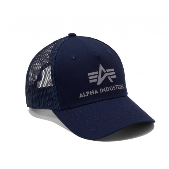 ALPHA IND. BASIC TRUCKER CAP Rep. Blue ALPHA IND. BASIC TRUCKER CAP Rep. Blue