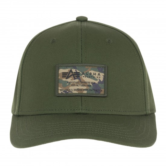 ALPHA IND. CREW CAMO CAP Dark Olive ALPHA IND. CREW CAMO CAP Dark Olive
