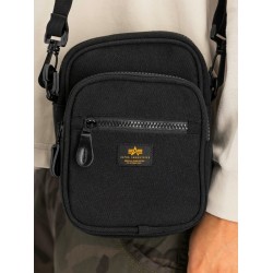 ALPHA IND. LABEL MESSENGER BAG SMALL Black
