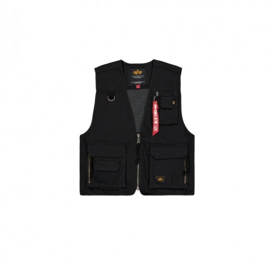 ALPHA IND. PRSLUK MESH UTILITY VEST Black