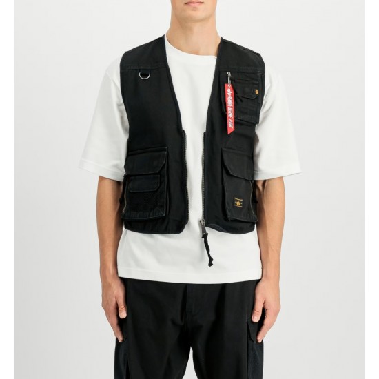 ALPHA IND. PRSLUK MESH UTILITY VEST Black