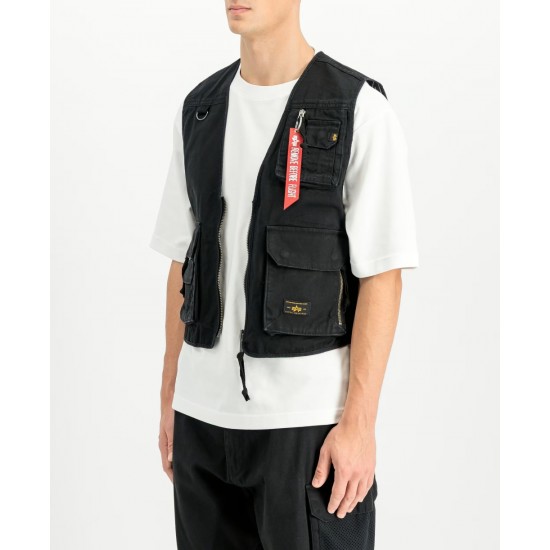 ALPHA IND. PRSLUK MESH UTILITY VEST Black