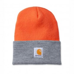 CARHARTT KAPA ACRYLIC WATCH HAT Bright Orange/Heather Grey