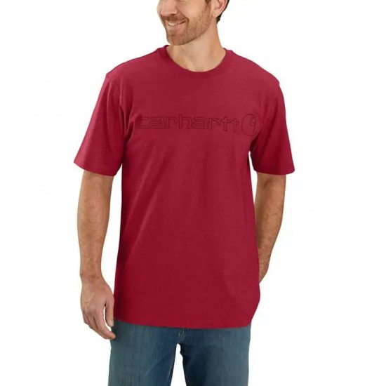 CARHARTT CORE LOGO DEARBORN T-SHIRT Industry Red