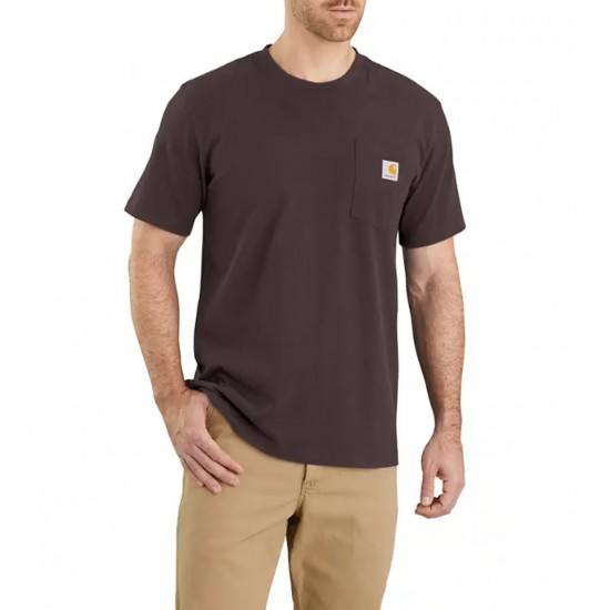 CARHARTT WORKWEAR POCKET SHORT SLEEVE T-SHIRT Dark Sepia