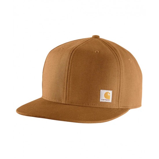 CARHARTT FIRM DUCK FLAT BRIM CAP Brown