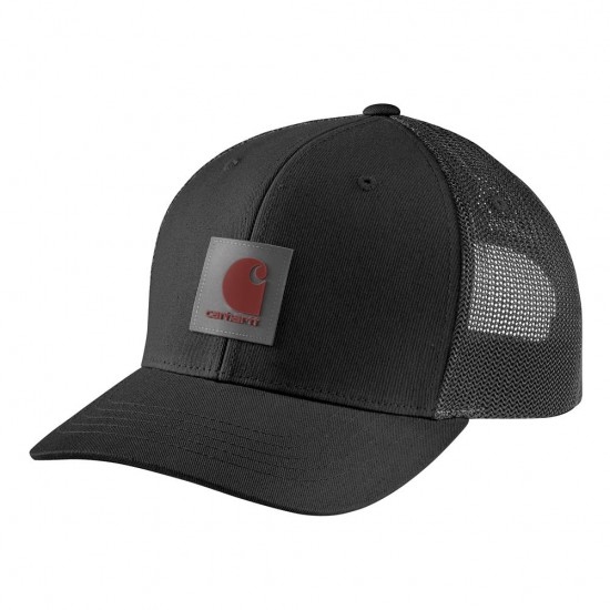 CARHARTT MESH-BACK LOGO PATCH CAP Black