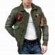 TOP GUN JAKNA CWU-45 F PATCHES Olive