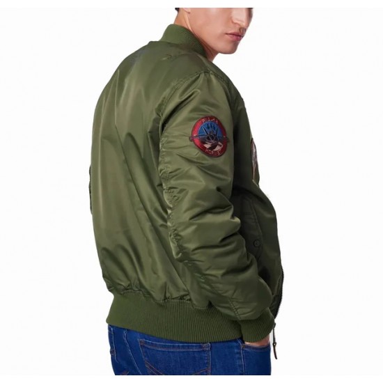TOP GUN JAKNA MA-1 BOMBER PATCHES Olive