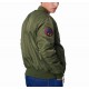 TOP GUN JAKNA MA-1 BOMBER PATCHES Olive