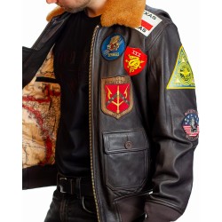 TOP GUN 1 G-1 WITH PATCHES Brown