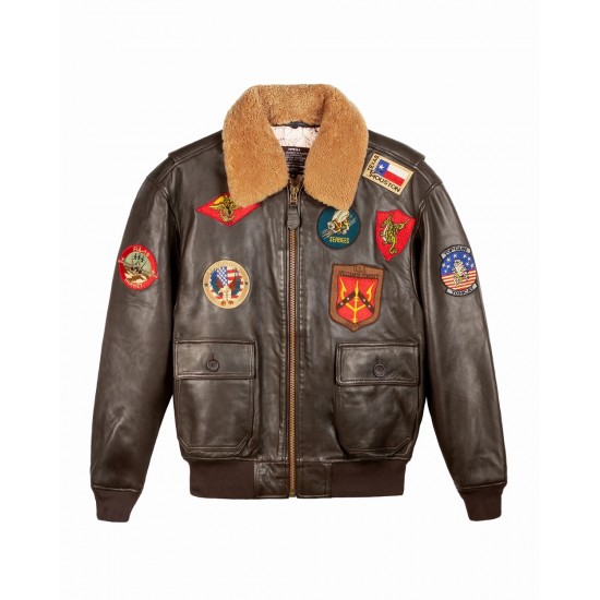 TOP GUN OFFICIAL BOMBER JACKET Brown