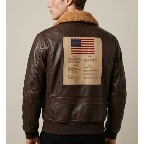 TOP GUN OFFICIAL BOMBER JACKET Brown