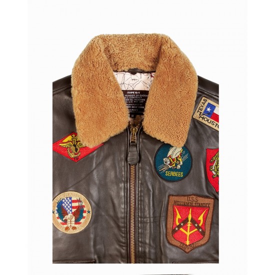 TOP GUN OFFICIAL BOMBER JACKET Brown