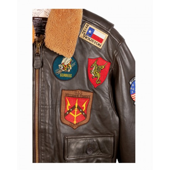 TOP GUN OFFICIAL BOMBER JACKET Brown