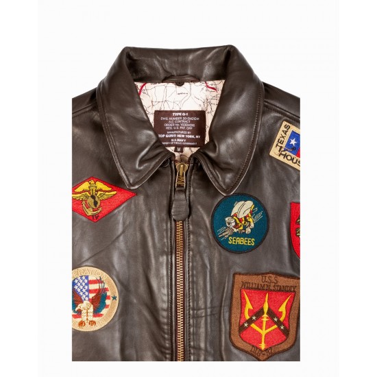 TOP GUN OFFICIAL BOMBER JACKET Brown
