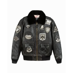 TOP GUN 1 G-1 WITH PATCHES Black