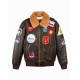 TOP GUN 1 G-1 WITH PATCHES Brown