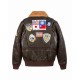TOP GUN 1 G-1 WITH PATCHES Brown