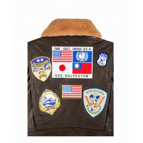 TOP GUN 1 G-1 WITH PATCHES Brown