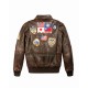 TOP GUN VINTAGE OFFICIAL SIGNATURE JACKET Brown
