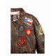 TOP GUN VINTAGE OFFICIAL SIGNATURE JACKET Brown