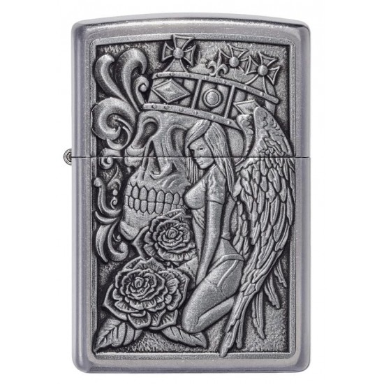 ZIPPO UPALJAČ Skull and Angel Emblem Design